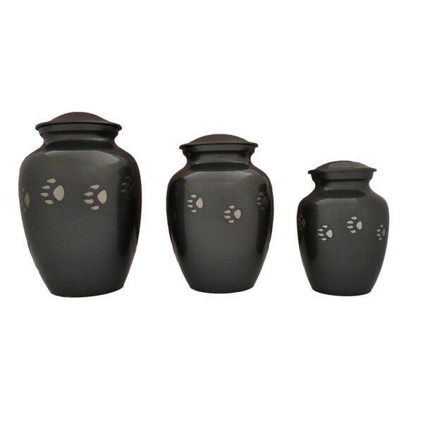 Aluminum Pawprint Vase Urn