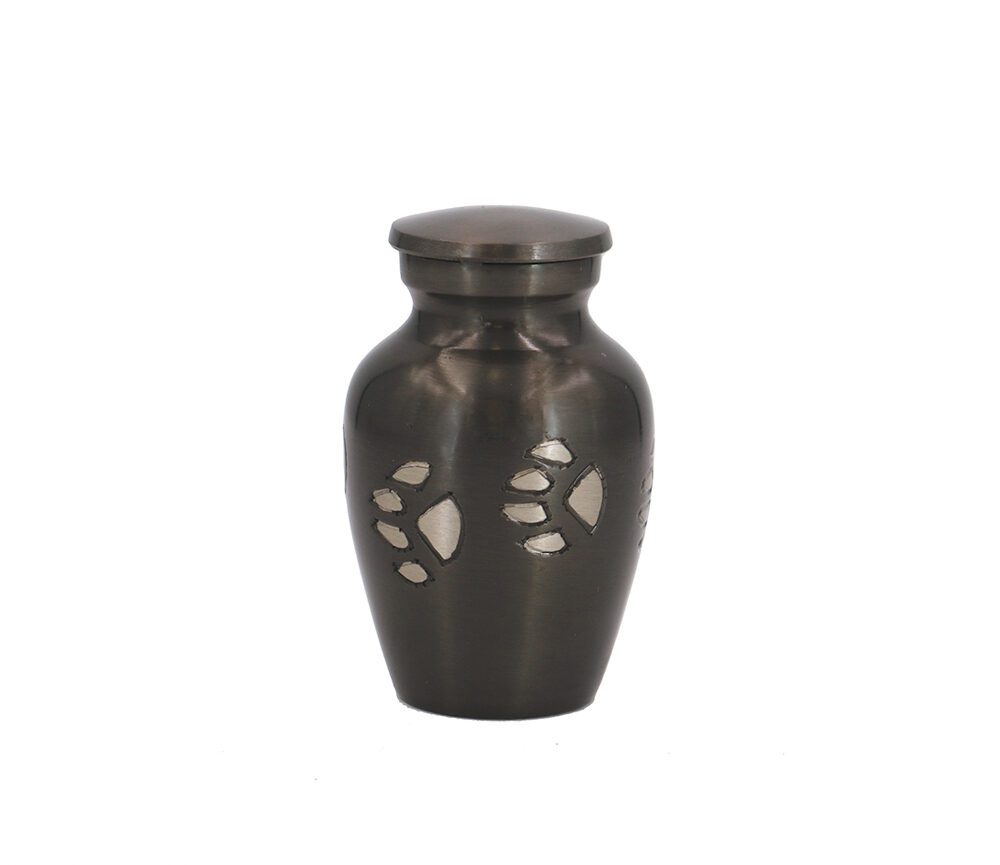 Brass Paw Print Vase Keepsake