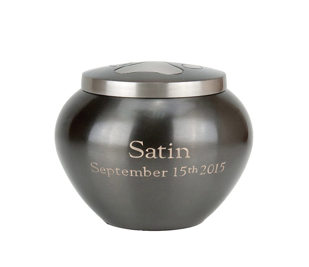 Brass Paw Print Jar Urn